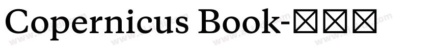 Copernicus Book字体转换 Copernicus Book字体转换